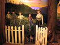 Tidewaters and Time, Umpqua Discovery Center, WOW arts & exhibits, designer/fabricator, 'Schools Out' (diorama detail) - Peggy O'Neal, muralist